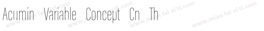 Acumin Variable Concept Cn Th I(ttf字体转换